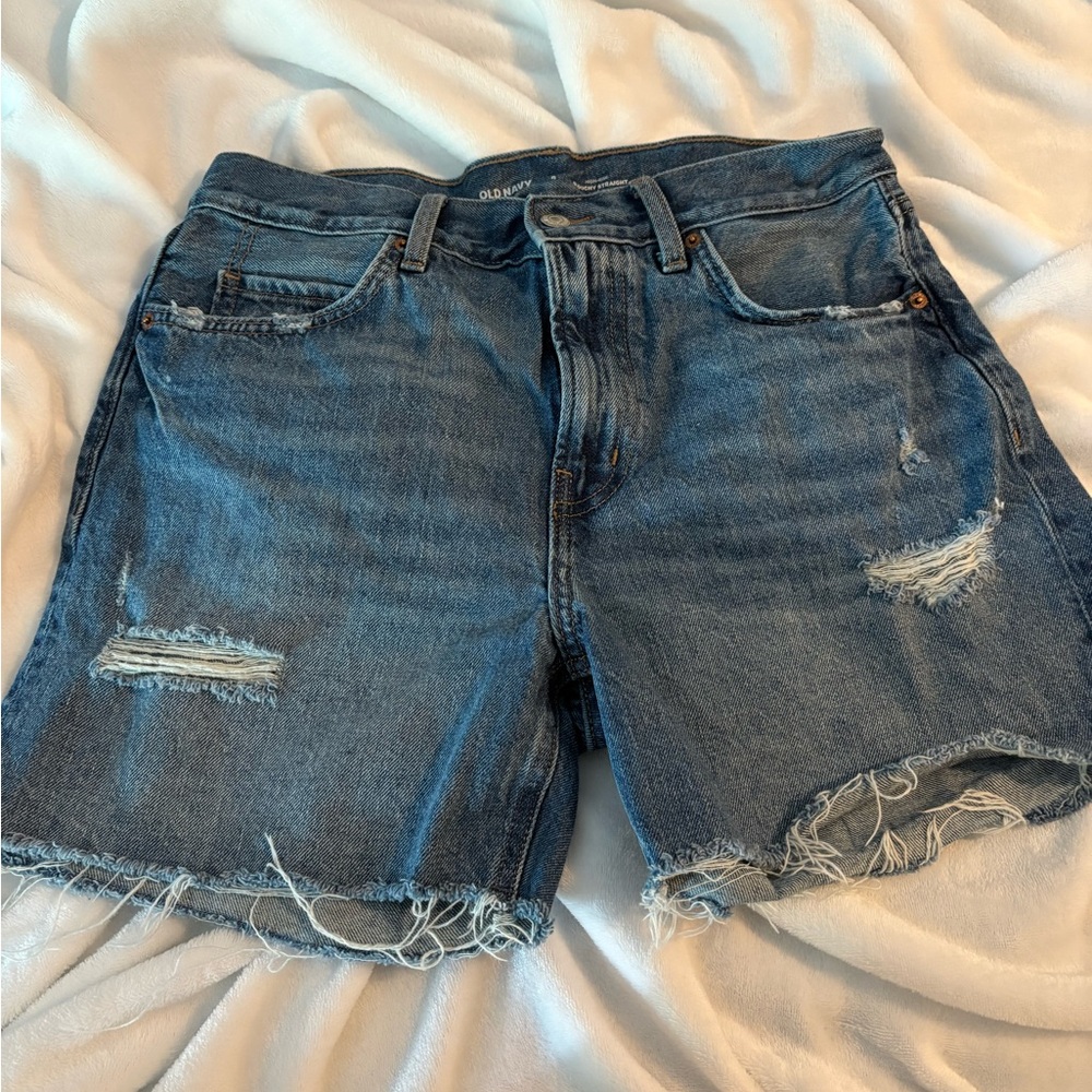 Old Navy Blue Jean Shorts with Distressed Hem